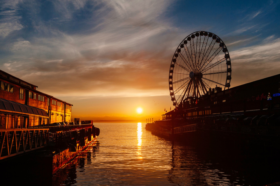 Sunset on the Seattle Waterfront Armin Ausejo Photography